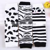 Baby Leg Warmers White And Black Kids Cotton Legging Warmers thumbnail-1