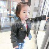 Zm40653b Children Girls Motorcycle pu Leather Jacket, Casual Kids Jacket Coat With Zipper thumbnail-2