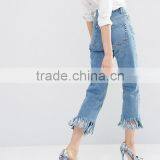 New Pattern Latest Design Jeans Pants Women Tight Jeans Flared With Tassel From Jeans Manufacturers China thumbnail-2