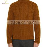 Korea Style Cable Knit Mens Turtle Neck Sweater