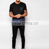 Man Wear Mesh Pocket Longline T Shirt New Style Tshirt Casual Top Cothes Men 2017 Mens T-shirts Tee thumbnail-4