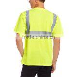 Short Sleeve Fashion Design Wholesale Cheap Safety Tape Hi Vis 100% Cotton Reflective T-shirt thumbnail-4