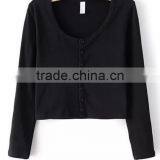 EY1984B Womens Black Cardigan,Women Short Cardigan thumbnail-5