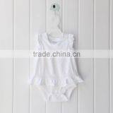 Natural White Organic Cotton Girls Baby Bodysuits thumbnail-1