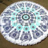 Walson Wholesale Drop Shipping Terry Velour 150cm Round Beach Towel Throw Blanket Belize thumbnail-3