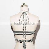 New Fashion Bra Top Ladies Striped Halter Bra Top thumbnail-3