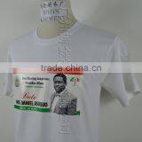 White Color 100% Cotton Printed Face Cheap Election Tshirt thumbnail-2