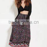 2016 Guangzhou Shandao Summer Wholesale New Design Pleated Fashion Printing Women Long Skirts Designs thumbnail-5