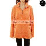 Girls Monogrammed Sherpa Quarter Zip Pullover thumbnail-2