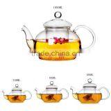 High Quality Heat Resistant Glass Teapot With Infuser Coffee Tea Leaf Herbal 350ML/600ML/800ML1000ML