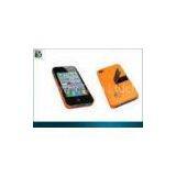 Red, Blue, Pink, White Rubberied Hard Cover for Apple Iphone 4 Protective Case thumbnail-1