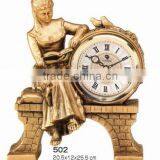 Beautiful Artistic Polyresin Statue Table Clock thumbnail-4