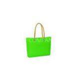 Green / Purple Silicone Rubber Handbag , Candy Silicone Beach Shoulder Bag