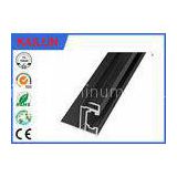 Solar Panel Black Aluminium Frame With Corner Key , Extrusion Aluminium Edge Profile For PV Mounting
