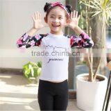 Best Selling Sweet Two Piece Set Floral Design 82% Nylon18% Spandex Baby Kids Swimsuit Child Swimwear thumbnail-1