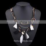 New Fashion Feather Women Necklace Beaded Necklace Chains Jewelry thumbnail-4