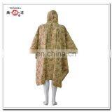 Waterproof Blue Knitted Polyester Pongee Pvc Rainponcho thumbnail-2