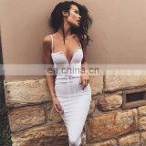 Amigo Women's Sexy Slim Fit Sleeveless Stretchy Bodycon Midi Dresses thumbnail-1