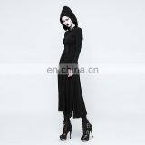 Punk Rave Black Open Back Longsleeve Hooded Maxi Dress OPQ-199 thumbnail-2