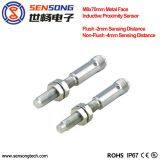 Sensong Factory M8 Metal Steel Face Inductive Proximity Sensor Flush 1mm Sensing Distance 2 Wire NO NC M12 Connector