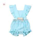 2019 Summer New Design Baby Girl Summer Romper Bodysuits Cotton Flutter Sleeve Romper Outfits Clothes thumbnail-6