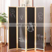 Hot Sale Cheap Solid Wooden Room Divider With Blackboard Panels