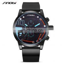 SINOBI 9728 Men's Fashion&Casual Watches Quartz Movement Silicone Band Sport For Men Watch thumbnail-1
