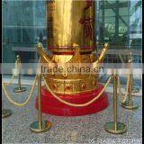 Stainless Steel Flat Basel Barrier With Velvet Or Twist Rope For Crowd Control