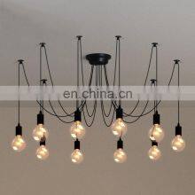 Vintage Industrial DIY Ceiling Lamp Suit Edison Bulb Beautiful Atmos Long Lights Spider Pendant Foyer Luxury Fixture Chandelier thumbnail-5
