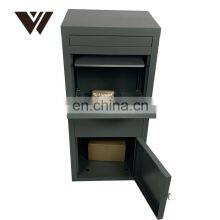 Внешний почтовый ящик для посылок, устанавливаемый на стену. Почтовый ящик для посылок и писем