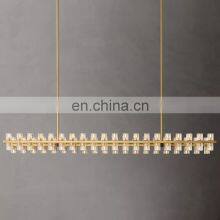 Hengzhi Villa Dining Room Crystal Lamps ARCACHON LED RECTANGULAR CHANDELIER 54