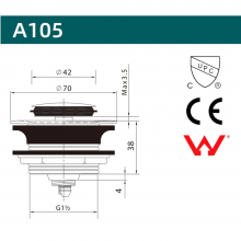 Nixi Modern Design Style Bathtub Barrel Multi-Copper Bounce Drain With Factory Outlet Brass Waste for Bathroom Use thumbnail-3