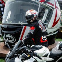 The Large-scale Outdoor Stainless Steel Artistic Motorcycle Helmet and Coffee House Sculpture Are Handcrafted Using Electroplating Technology. thumbnail-2