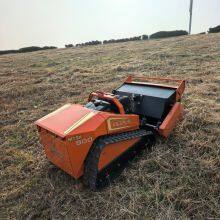 Orchards Inter-row Grass Control Gasoline Engine Vigorun MTSK800 Remote Controlled Crawler Lawn Cutting Machine for Sale thumbnail-3