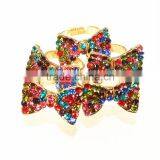 24k Gold Arab Gold Jewelri Multi Color Stone Ring thumbnail-6
