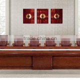 12 person solid wooden veneer conference table with painting finish