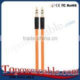 Factory Supply Creative With Carton Eyes Flat Tangle Free Aux Audio Shielded Cable Cords For Car For Samsung S7 thumbnail-2