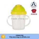 China Wholesale Baby Suction Cup ,Baby Drinking Cup,BPA Free Sippy Cup With Handles thumbnail-5