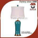 Porcelain Custom Table Lamp With Brass Base thumbnail-1