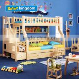 children twin over full wood bunk bed with Trundle Unit
