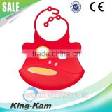 Silicone baby bib with customed shape