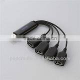 True High-Speed USB 2.0 4-Port Hub Splitter Cable Adapter for Laptop PC