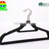 USA Chain Supermarket Supplier Velvet Hangers Black Custom Suit Hanger Factory Wholesale Quality Choice thumbnail-1