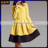 Yellow Skater Dress A-line Dress Women Retro Dress Women Fit and Flare Dress thumbnail-1
