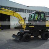 7T Wheel Excavator With Big Power Engine , A/C, 2 Years Warranty for Sale thumbnail-1