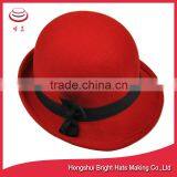 Wool Felt Bowler Trilby Hat for Ladies thumbnail-4