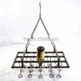 Vintage Hanging Wine Glass Bottle Rack Holders