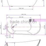 CUPC Acrylic Bathtub, Freestanding Bathtub,bathtub thumbnail-5