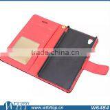 Premium Lanyard Card Slot Flip Leather Case for Sony Xperia M4 Aqua thumbnail-2