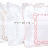 Embroidered White Cotton Pillow No.57 thumbnail-3